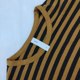 prit ボーダー コットン 製品染め 長袖Ｔシャツ カットソー ロンＴ ブラック ブラウン レディース プリット【中古】5-1207M∞