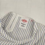 Danton DT-B0121 カラーレス プルオーバーシャツ ストライプ ブラウス シャツ ホワイト ブルー レディース ダントン【中古】5-1207S∞