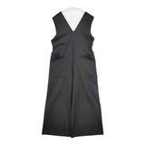 KURASHI&Trips ポンチ素材のオールインワン Vネック サロペット 定価12800円 903-70905141-X オールインワン ツナギ ブラック レディース クラシアンドトリップス/北欧、暮らしの道具店【中古】6-0228M∞