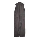 nest Robe 01191-2031 リネン オールインワン 染色加工 ノースリーブ サロペット チャコールグレー レディース ネストローブ【中古】5-1207M∞