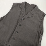 nest Robe 01191-2031 リネン オールインワン 染色加工 ノースリーブ サロペット チャコールグレー レディース ネストローブ【中古】5-1207M∞