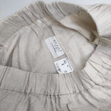 yuni 日本製 リネンコットン イージー パンツ ベージュ レディース ユニ【中古】6-0308M∞