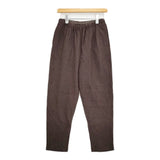 NATURAL LAUNDRY スリム ドローパンツ サイズ2 7204C-004 ウールナイロン イージー パンツ ブラウン レディース ナチュラルランドリー【中古】5-1206T♪