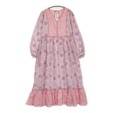 NE QUITTEZ PAS コンビネーションエスニックギャザープリントワンピース 010491657 ピンク パープル レディース ヌキテパ【中古】5-0902M♪