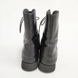 JURGEN LEHL レースアップ レザー サイズ23cm ブーツ ブラック レディース ヨーガンレール【中古】5-1102G◎