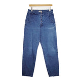 atelier naruse na-T05003 コットンリネンデニム ペッグトップパンツ インディゴ 定価20520円 デニムパンツ ブルー レディース アトリエナルセ【中古】5-1207G∞