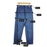 atelier naruse na-T05003 コットンリネンデニム ペッグトップパンツ インディゴ 定価20520円 デニムパンツ ブルー レディース アトリエナルセ【中古】5-1207G∞