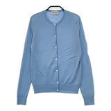 JOHN SMEDLEY イギリス製 メリノウール ニット カーディガン ブルー レディース ジョンスメドレー【中古】5-1102T∞