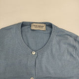 JOHN SMEDLEY イギリス製 メリノウール ニット カーディガン ブルー レディース ジョンスメドレー【中古】5-1102T∞