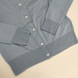 JOHN SMEDLEY イギリス製 メリノウール ニット カーディガン ブルー レディース ジョンスメドレー【中古】5-1102T∞