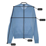 JOHN SMEDLEY イギリス製 メリノウール ニット カーディガン ブルー レディース ジョンスメドレー【中古】5-1102T∞