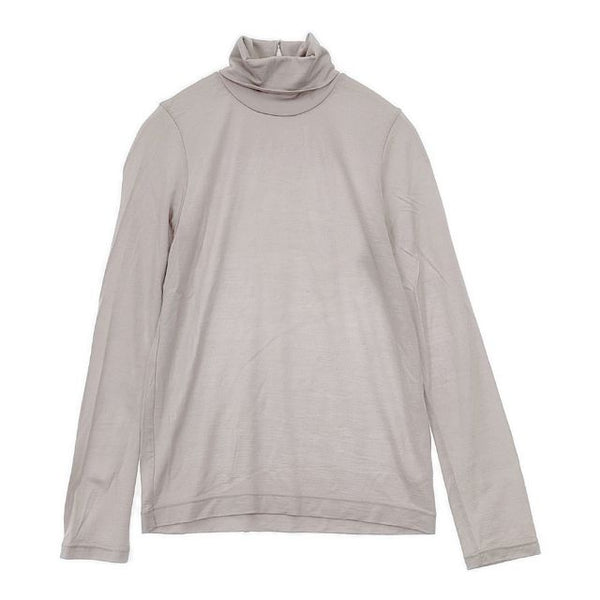 a. タートルカットソー13 定価14520円 IOCS-13A20 ウール 長袖Ｔシャツ カットソー ロンＴ グレー レディース エードット【中古】5-1102T∞