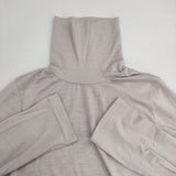 a. タートルカットソー13 定価14520円 IOCS-13A20 ウール 長袖Ｔシャツ カットソー ロンＴ グレー レディース エードット【中古】5-1102T∞