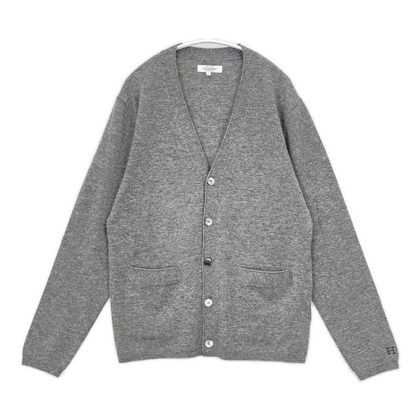 HOLLYWOOD RANCH MARKET 新品 ウールカシミヤ ニットカーディガン 定価19800円 カーディガン グレー メンズ ハリウッドランチマーケット【中古】5-1027T∞