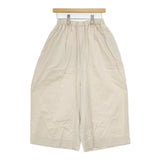 ゴーシュ 美品 コットンオックス ワイドキュロットパンツ 定価26400円 G224-P039 パンツ 2022 キナリ ベージュ レディース ゴーシュ【中古】6-0228G∞