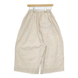 ゴーシュ 美品 コットンオックス ワイドキュロットパンツ 定価26400円 G224-P039 パンツ 2022 キナリ ベージュ レディース ゴーシュ【中古】6-0228G∞