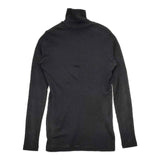 ゴーシュ G214-T048 スーピマカシミアフライス ハイネックカットソー 定価12100円 コットンカシミヤ カットソー ブラック レディース ゴーシュ【中古】5-1102T∞