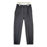 TIME AFTER TIME ウール ストライプ センタープレススラックス イージー パンツ チャコールグレー レディース タイムアフタータイム【中古】5-1102T∞