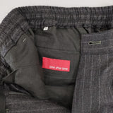 TIME AFTER TIME ウール ストライプ センタープレススラックス イージー パンツ チャコールグレー レディース タイムアフタータイム【中古】5-1102T∞