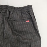 TIME AFTER TIME ウール ストライプ センタープレススラックス イージー パンツ チャコールグレー レディース タイムアフタータイム【中古】5-1102T∞