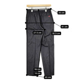 TIME AFTER TIME ウール ストライプ センタープレススラックス イージー パンツ チャコールグレー レディース タイムアフタータイム【中古】5-1102T∞