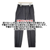 TIME AFTER TIME ウール ストライプ センタープレススラックス イージー パンツ チャコールグレー レディース タイムアフタータイム【中古】5-1102T∞