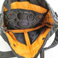 mina perhonen/PORTER tambourine 2WAY SHORT HELMET BAG ヘルメットバッグ ブラック グレー レディース ミナペルホネン/ポーター【中古】5-0829G♪