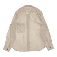 MARGARET HOWELL 新品 578-4253100 サイズ3 バンドカラー 長袖シャツ 24AW ベージュ レディース マーガレットハウエル【中古】5-0908M♪