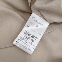 MARGARET HOWELL 新品 578-4253100 サイズ3 バンドカラー 長袖シャツ 24AW ベージュ レディース マーガレットハウエル【中古】5-0908M♪