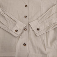MARGARET HOWELL 新品 578-4253100 サイズ3 バンドカラー 長袖シャツ 24AW ベージュ レディース マーガレットハウエル【中古】5-0908M♪