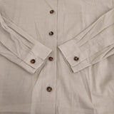 MARGARET HOWELL 新品 578-4253100 サイズ3 バンドカラー 長袖シャツ 24AW ベージュ レディース マーガレットハウエル【中古】5-0908M♪