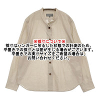 MARGARET HOWELL 新品 578-4253100 サイズ3 バンドカラー 長袖シャツ 24AW ベージュ レディース マーガレットハウエル【中古】5-0908M♪