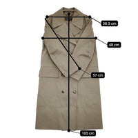 MARGARET HOWELL PROOFED COTTON イギリス製ゴム引きコート 578-8212002 トレンチコート カーキ レディース マーガレットハウエル【中古】5-1014T♪