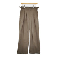 MARGARET HOWELL FLUID WOOL 578-4242003 サイズ2 タック パンツ 24AW グレージュ レディース マーガレットハウエル【中古】5-0908T♪