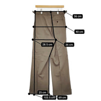 MARGARET HOWELL FLUID WOOL 578-4242003 サイズ2 タック パンツ 24AW グレージュ レディース マーガレットハウエル【中古】5-0908T♪