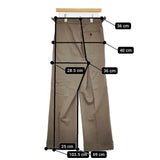 MARGARET HOWELL FLUID WOOL 578-4242003 サイズ2 タック パンツ 24AW グレージュ レディース マーガレットハウエル【中古】5-0908T♪