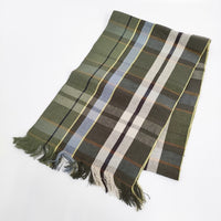 MARGARET HOWELL LINEN SUMMER TARTAN SCARF 定価49500円 イギリス製 ストール 24SS グリーン レディース マーガレットハウエル【中古】5-0908M♪