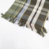 MARGARET HOWELL LINEN SUMMER TARTAN SCARF 定価49500円 イギリス製 ストール 24SS グリーン レディース マーガレットハウエル【中古】5-0908M♪