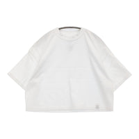 HYKE CROPPED SHORT-SLV TEE(6.5OZ) ショート丈 251-12378 定価18700円 半袖Tシャツ カットソー 25SS ホワイト レディース ハイク【中古】5-0908S♪