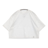 HYKE CROPPED SHORT-SLV TEE(6.5OZ) ショート丈 251-12378 定価18700円 半袖Tシャツ カットソー 25SS ホワイト レディース ハイク【中古】5-0908S♪