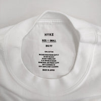 HYKE CROPPED SHORT-SLV TEE(6.5OZ) ショート丈 251-12378 定価18700円 半袖Tシャツ カットソー 25SS ホワイト レディース ハイク【中古】5-0908S♪