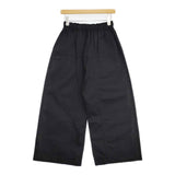 TRAVAIL MANUEL コンパクトチノシャムパンツ TM5003-232 コットン イージー パンツ ブラック レディース トラバイユマニュアル【中古】5-1207G∞