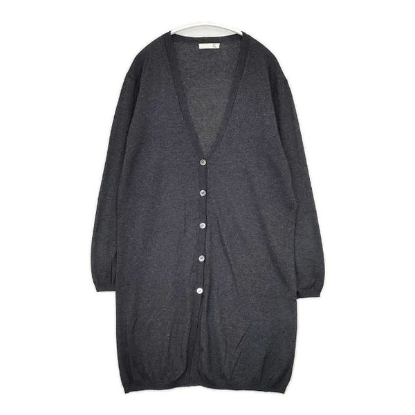 nest Robe コットンカシミヤ ロング カーディガン チャコールグレー レディース ネストローブ【中古】5-1102T∞