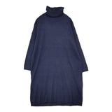 maison de SOIL ウール混 タートルネック イタリア製 ワンピース ネイビー レディース メゾンドソイル【中古】5-1102T∞