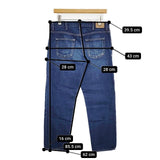 caqu 26006 リラックスペンシルデニム サイズ2 赤耳 コットン ジーンズ デニムパンツ ブルー レディース サキュウ【中古】5-1207G∞