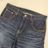 DEEP BLUE 73966 ストレッチデニム アンクル丈 テーパードパンツ ジーンズ デニムパンツ ネイビー レディース ディープブルー【中古】5-1207G∞