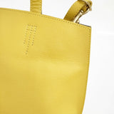 VIOLAd'ORO 2way レザー ショルダーバッグ トートバッグ イエロー レディース ヴィオラドーロ【中古】6-0101G∞