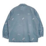 mina perhonen ws1913 chouho コットン 刺繍 サイズ36 ブラウス シャツ ブルー レディース ミナペルホネン【中古】5-1217M∞