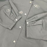 mina perhonen ws1913 chouho コットン 刺繍 サイズ36 ブラウス シャツ ブルー レディース ミナペルホネン【中古】5-1217M∞