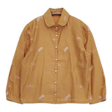 mina perhonen Ms1302 chouho コットン 刺繍 サイズ36 ブラウス シャツ オレンジ レディース ミナペルホネン【中古】5-1217M∞